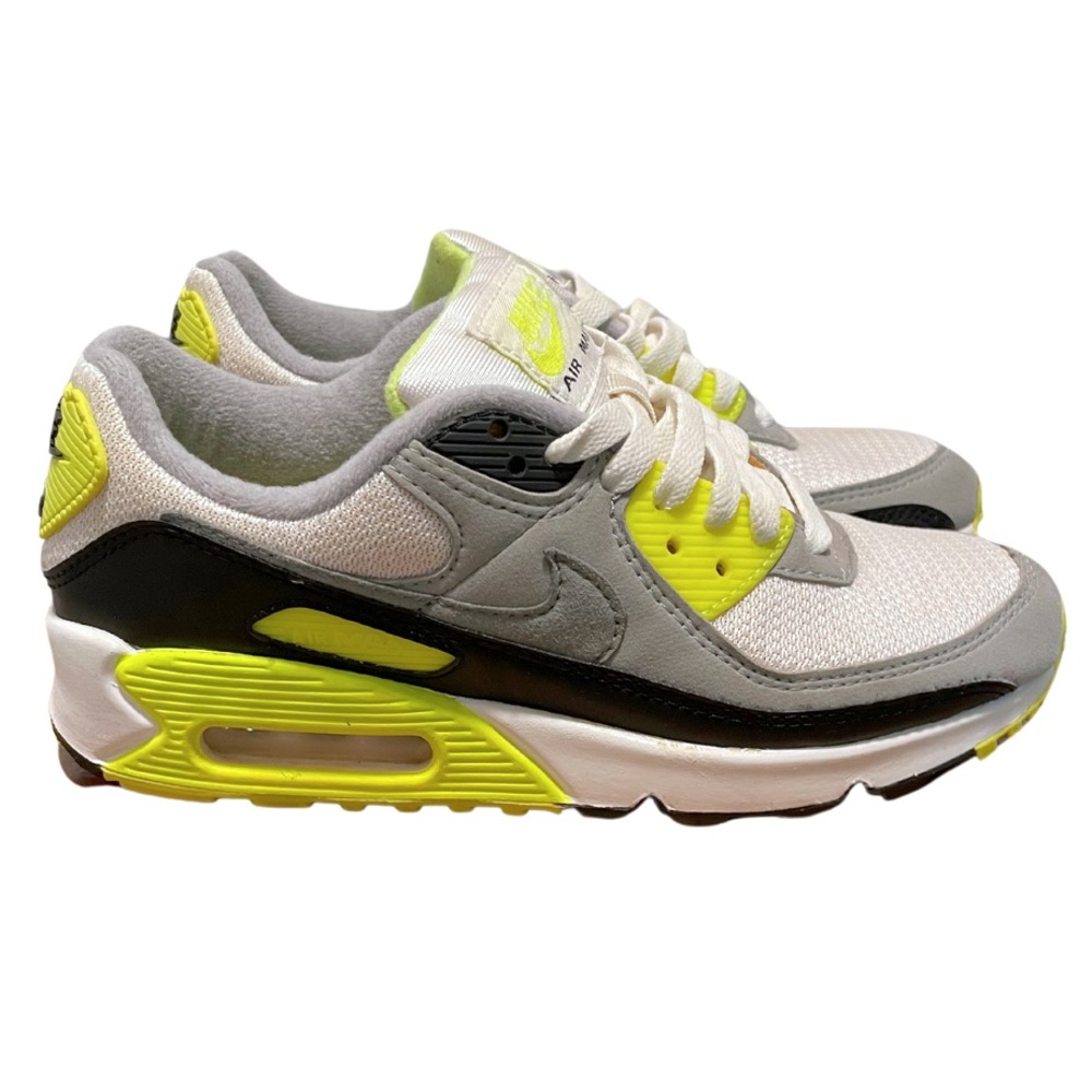 Nike Air Max 90 White Grey Volt Black Sneakers